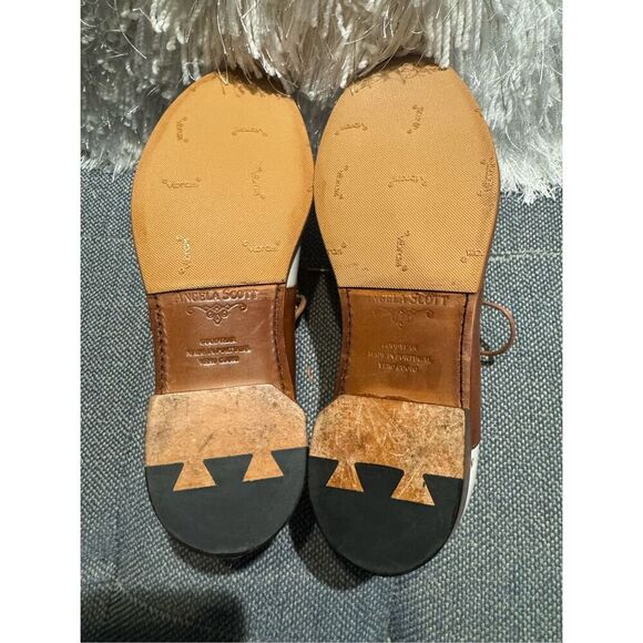 The Office of Angela Scott Mr Presley cognac and white womens derby Oxford size - Picture 8 of 11